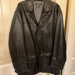 Vintage 1999 Nautica leather jacket. Size 44